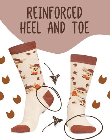 InnoBeta Highland Cow Gifts Socks for Women, Gifts for Scottish Highland Cow Lovers, One Size Crew Socks in Saudi Arabia