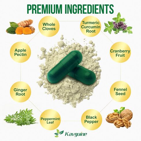 10 in 1 Wormwood Capsules - 90 Capsules Supplement, Black Walnut Hulls, Cloves, Black Pepper, Turmeric Curcumin Root, Peppermint Leaf, Supports Cut Health & Digestive Balance in Saudi Arabia