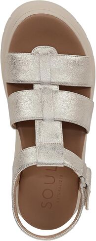 Naturalizer SOUL Women's Pippa Fisherman Sandal Gold Metallic 5 M in Saudi Arabia