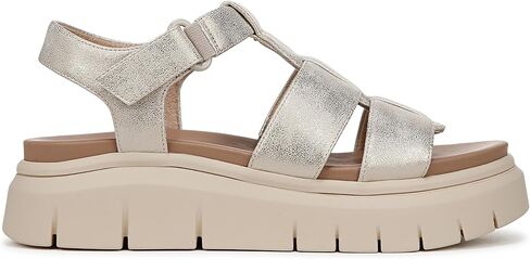Naturalizer SOUL Women's Pippa Fisherman Sandal Gold Metallic 5 M in Saudi Arabia