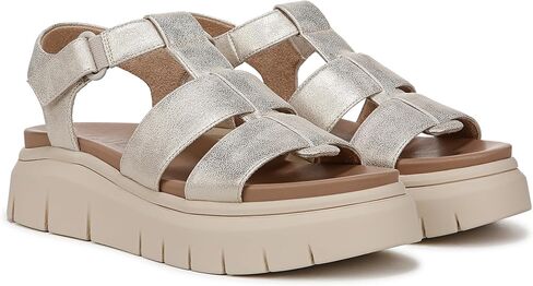 Naturalizer SOUL Women's Pippa Fisherman Sandal Gold Metallic 5 M in Saudi Arabia