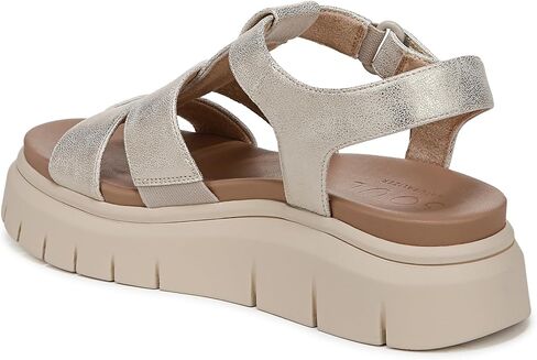 Naturalizer SOUL Women's Pippa Fisherman Sandal Gold Metallic 5 M in Saudi Arabia