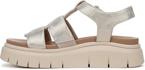 Naturalizer SOUL Women's Pippa Fisherman Sandal Gold Metallic 5 M in Saudi Arabia