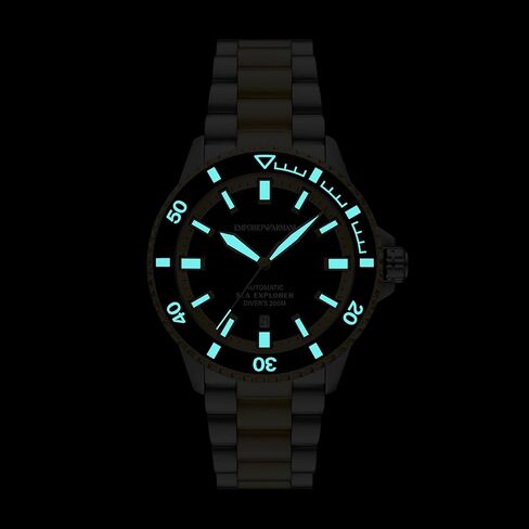 Emporio Armani Men's Sea Explorer Automatic Two-Tone Stainless Steel Watch (Model: AR60089) in Saudi Arabia