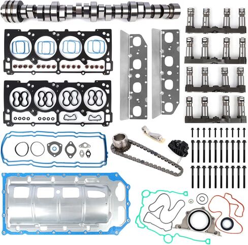 Camshaft and MDS Lifter Kit w/Head Gasket & Bolts Compatible with 2009-2016 Dodge Ram 1500, Durango 5.7L Hemi V8 - Replacement Part# 53022263AF, 53021726AD in Kuwait