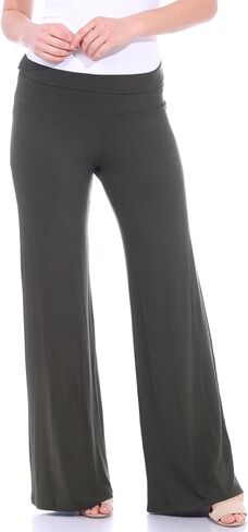 Popana 3 Pack Wide Leg Palazzo Lounge Pants for Women – Flowy Bootcut Casual Pants for Everyday Comfort in Kuwait