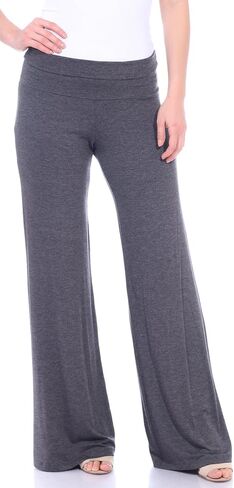Popana 3 Pack Wide Leg Palazzo Lounge Pants for Women – Flowy Bootcut Casual Pants for Everyday Comfort in Kuwait
