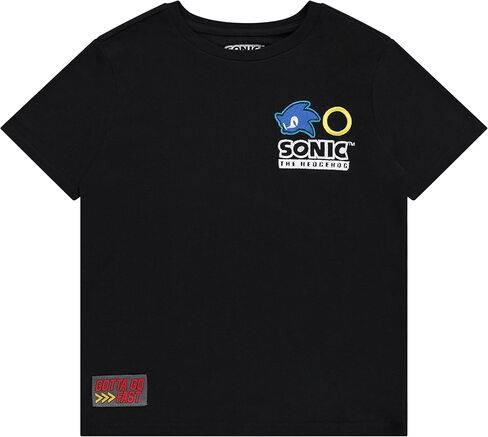 SEGA Boys Sonic The Hedgehog Shirt - Featuring Sonic, Tails, and Knuckles - The Hedgehog Trio - Official T-Shirt in Saudi Arabia