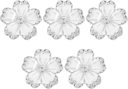 Tehaux 5pcs زر حجر الراين الزخرفي للخياطة والخرفف ، أزرار ساق الشكل ، زر الديكور الكريستال ، الزخارف الفوار للملابس والإكسسوارات in Kuwait