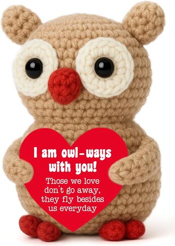 Owl Crochet Condolence Gift, Handmade Mini Owl for Friend Family, Crochet Comfort Ornament for Grieving Support, Thoughtful Memorial Present for Bereavement, Christmas or Birthday Healing in Saudi Arabia