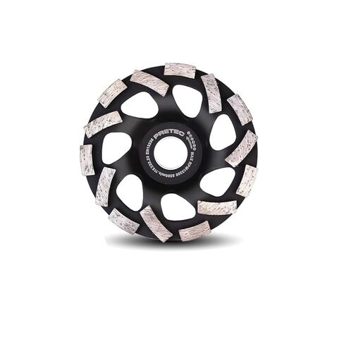 4 1/2 inch Concrete Grinding Wheel, 2 Packs 14-Segment Turbo Row & 18-Segment Double Row Grinder Wheel Grinder Disc for Polishing and Cleaning Concrete Surface, Cement, Marble, Granite in Saudi Arabia