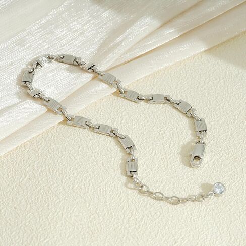 Women Bracelets White Gold Plated Charm Bracelet for Women Chunky Gold Bracelet for Everyday Jewelry in Saudi Arabia