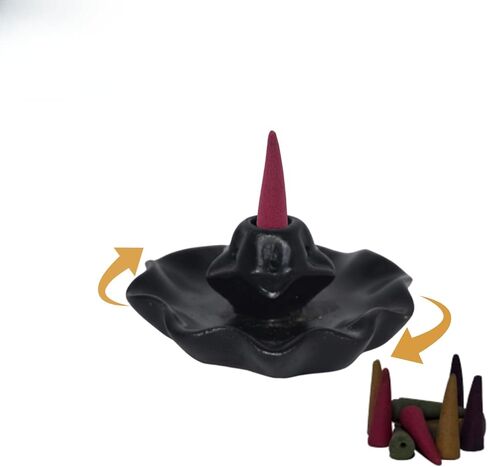 All the Best - Minimalist Ceramic Incense Burner – Modern Backflow Holder for Relaxation, Meditation, Aromatherapy & Home Decor in Saudi Arabia