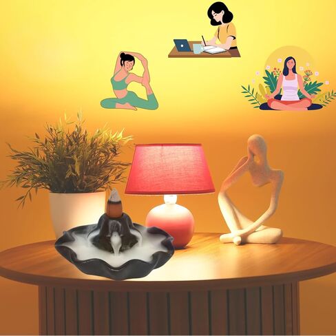 All the Best - Minimalist Ceramic Incense Burner – Modern Backflow Holder for Relaxation, Meditation, Aromatherapy & Home Decor in Saudi Arabia