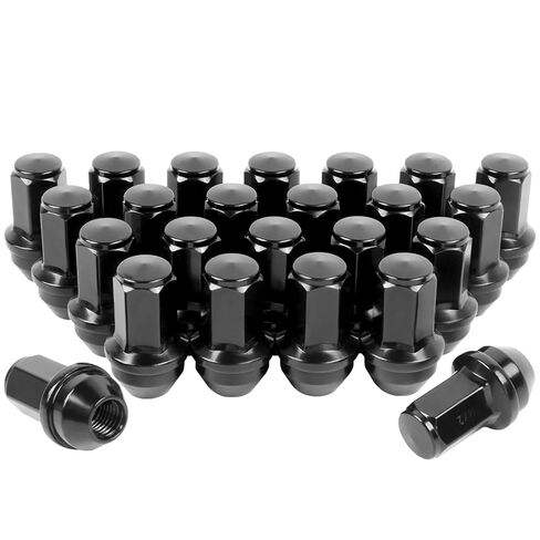 Set of 24 M14x1.5 Lug Nuts Compatible with Silverado Tahoe Suburban Tahoe Sururban Escalade Xt6 Xt5,7/8 Hex 1.77-Inch OEM Factory Style Large Acorn Socket Chrome Wheels Lug Nuts in Kuwait