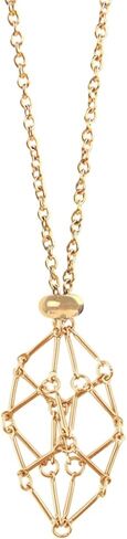 Anjiucc Crystal Holder Necklace - Stainless Steel Cage for Stone, Empty Crystal Cage Necklace for Women Men Adjustable Length in Saudi Arabia