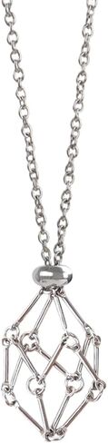 Anjiucc Crystal Holder Necklace - Stainless Steel Cage for Stone, Empty Crystal Cage Necklace for Women Men Adjustable Length in Saudi Arabia