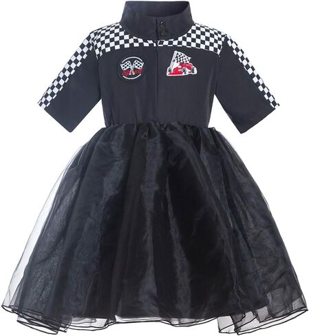 Girls Race Car Driver Costume Tutu Dress 1st 2nd Fast Birthday Race Suit Race Car Birthday Dresses in Saudi Arabia
