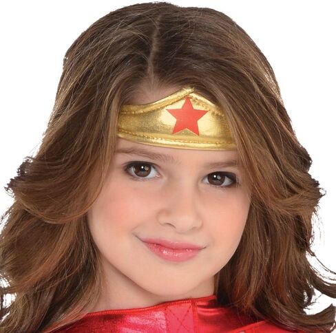 تناسب نفسك زي الهالوين ووندر وومان للفتيات، مقاس 2T، يتضمن فستانًا وغطاء للرأس وعصابة رأس وقفازات والمزيد in Kuwait