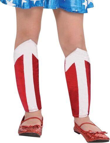 تناسب نفسك زي الهالوين ووندر وومان للفتيات، مقاس 2T، يتضمن فستانًا وغطاء للرأس وعصابة رأس وقفازات والمزيد in Kuwait