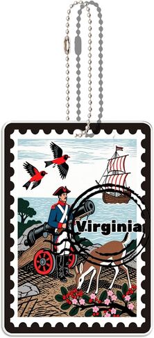 سلسلة مفاتيح Virginia Souvenirs Fashion Forever Stamps - طابع بريدي مزخرف مع حلقة مفاتيح - Forever Stamps Spot M in Kuwait