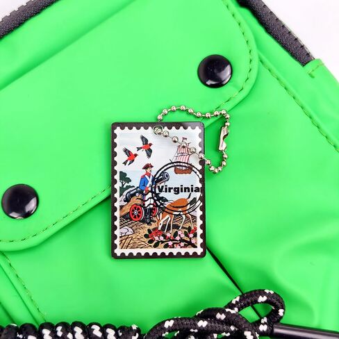 سلسلة مفاتيح Virginia Souvenirs Fashion Forever Stamps - طابع بريدي مزخرف مع حلقة مفاتيح - Forever Stamps Spot M in Kuwait
