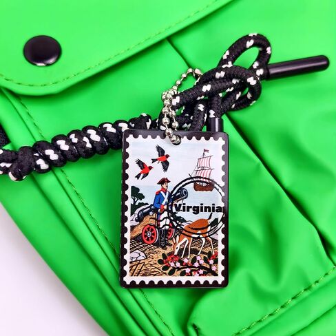 سلسلة مفاتيح Virginia Souvenirs Fashion Forever Stamps - طابع بريدي مزخرف مع حلقة مفاتيح - Forever Stamps Spot M in Kuwait