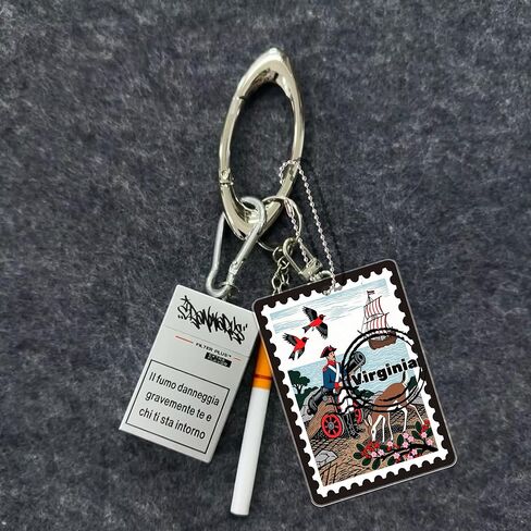 سلسلة مفاتيح Virginia Souvenirs Fashion Forever Stamps - طابع بريدي مزخرف مع حلقة مفاتيح - Forever Stamps Spot M in Kuwait