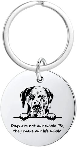 Dalmatian Dog Keychain, Dalmatian Dog Gifts, Custom Engraved Dog Keychain for Women, Men Teens - Memorial Keepsake for Dog Mom, Dog Dad in Saudi Arabia