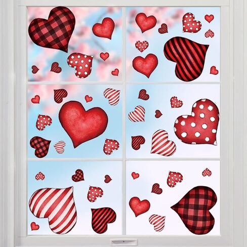 Horaldaily 67 PCS Spring Summer Window Cling Sticker, Tulip Butterfly Flower Decal for Home Party Supplies Shop Glass Display Decoration in Saudi Arabia