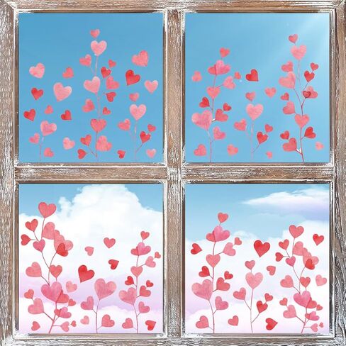 Horaldaily 67 PCS Spring Summer Window Cling Sticker, Tulip Butterfly Flower Decal for Home Party Supplies Shop Glass Display Decoration in Saudi Arabia