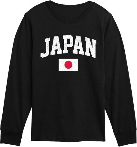 Instant Message - Japan Flag - Youth Long Sleeve Graphic T-Shirt in Saudi Arabia