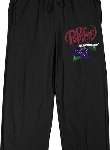 سروال بيجامة نوم أسود للبالغين بشعار Dr Pepper BlackBerry in Kuwait