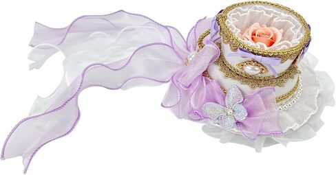 Women's Lolita Hair Accessories Tea Cup Top Hat Court Rococo Spanish Flat Hat for Halloween Party in Saudi Arabia