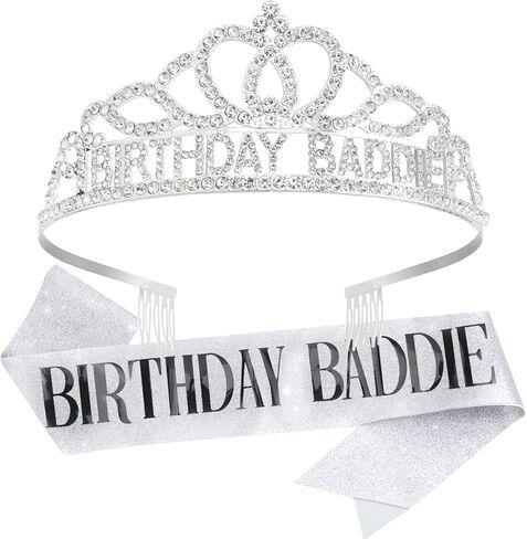 Canitor Birthday Baddie Headband Birthday Decorations Gifts Accessories Party Favors Supplies for Adult Women Girl in Saudi Arabia