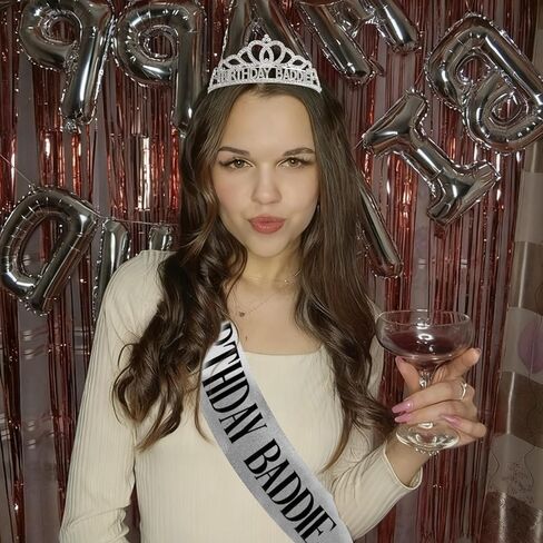 Canitor Birthday Baddie Headband Birthday Decorations Gifts Accessories Party Favors Supplies for Adult Women Girl in Saudi Arabia