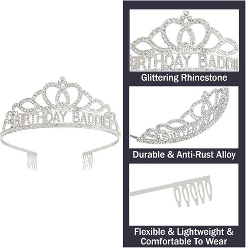 Canitor Birthday Baddie Headband Birthday Decorations Gifts Accessories Party Favors Supplies for Adult Women Girl in Saudi Arabia