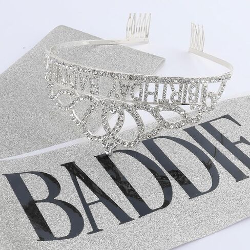 Canitor Birthday Baddie Headband Birthday Decorations Gifts Accessories Party Favors Supplies for Adult Women Girl in Saudi Arabia