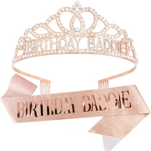 Canitor Birthday Baddie Headband Birthday Decorations Gifts Accessories Party Favors Supplies for Adult Women Girl in Saudi Arabia