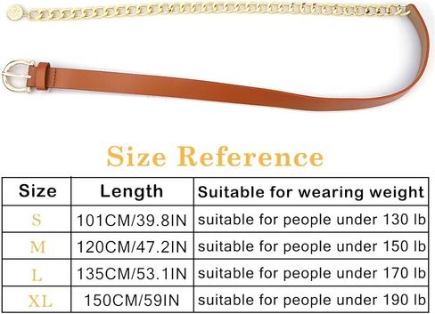 Waist Chain Belts for Women Metal Waist Belt Chunky PU Leather Belly Link in Saudi Arabia