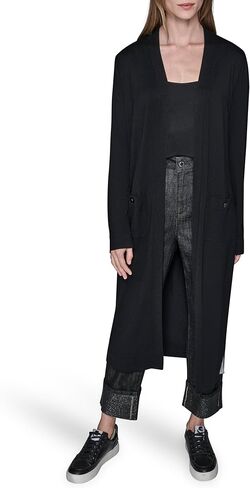 Karl Lagerfeld Womens Long Sleeve Crew Neck Long Cardigan Sweater in Saudi Arabia