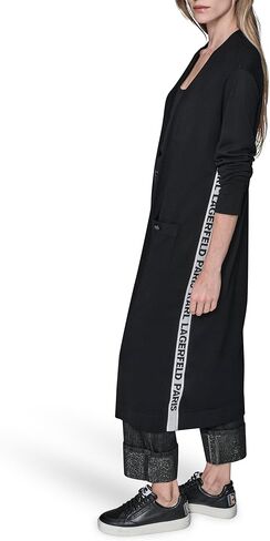 Karl Lagerfeld Womens Long Sleeve Crew Neck Long Cardigan Sweater in Saudi Arabia