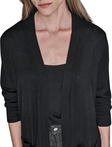 Karl Lagerfeld Womens Long Sleeve Crew Neck Long Cardigan Sweater in Saudi Arabia