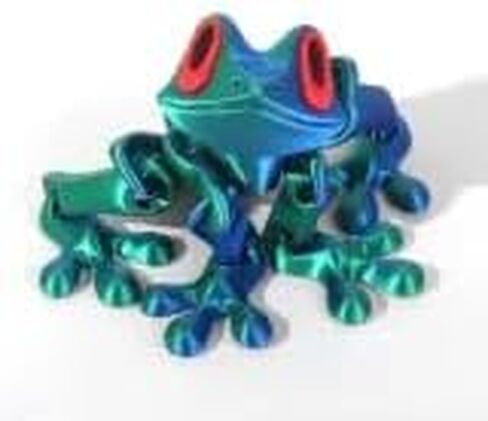 Magnetic Frog Ornaments,3D Printed Magnet Frog Figurines,Realistic Jointed Jumping Model,Cute Movable Frog Decoration for Fridge and Metal Surfaces in Saudi Arabia
