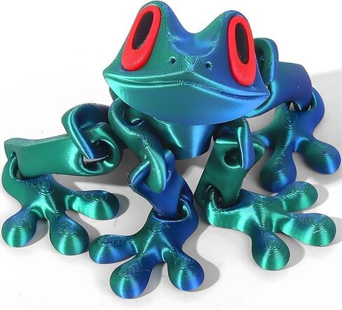 Magnetic Frog Ornaments,3D Printed Magnet Frog Figurines,Realistic Jointed Jumping Model,Cute Movable Frog Decoration for Fridge and Metal Surfaces in Saudi Arabia