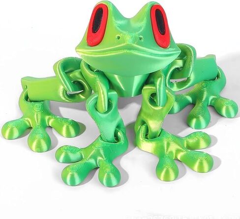 Magnetic Frog Ornaments,3D Printed Magnet Frog Figurines,Realistic Jointed Jumping Model,Cute Movable Frog Decoration for Fridge and Metal Surfaces in Saudi Arabia