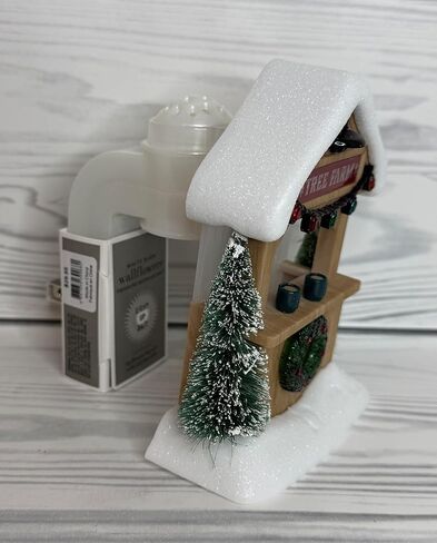 Bath & Body Works Realistic Tree Farm Stand with Pine Trees, Wreaths and Green Mugs Wallflowers Nightlight Plug in Saudi Arabia