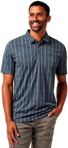 TravisMathew Men's Local Treasure Polo, Mood Indigo/Vintage Indigo in Saudi Arabia