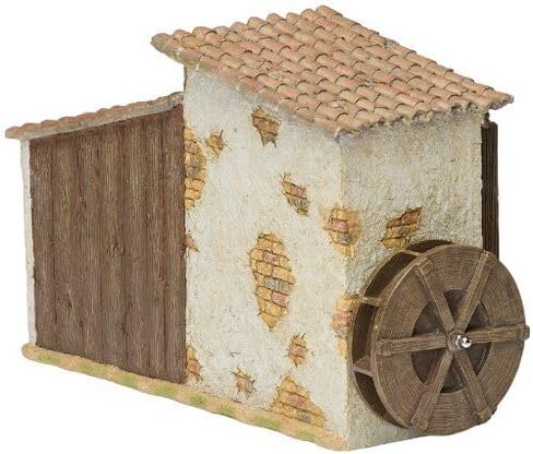 Fontanini by Roman 9" Farmhouse with Water Mill – Fits 5" Scale Nativity Figures – Christmas Nativity Village Building – Religious Holiday Decoration in Saudi Arabia