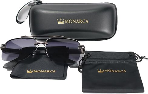 Men’s Polarized Sunglasses – Lightweight UV400 Protection, Minimalist Semi-Frameless Design for Driving & Everyday Wear in Saudi Arabia